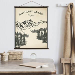 Antony Lakes Oregon Ski Resort Skizze Druck | Leinwand von Antony Lakes Ski Resort | Gedruckter Marktplatz