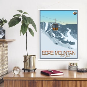 Gore Mountain New York moderne Illustration Druck | Leinwanddruck von Gore Mountain Ski Resort | Gedruckter Marktplatz