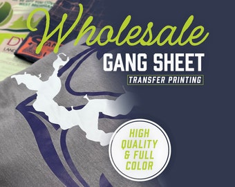 Full Color WHOLESALE High Quality Detail Gang Sheet Transfer Sheets