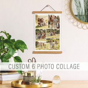 Personalized 6 Photo Collage Hanging Canvas, Custom Photo Collage Canvas, Family Photos Print by Printed Marketplace