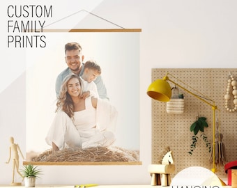 Customizable Family Hanging Canvas, Personalized Family Photos, Custom Canvas Pictures by Printed Marketplace