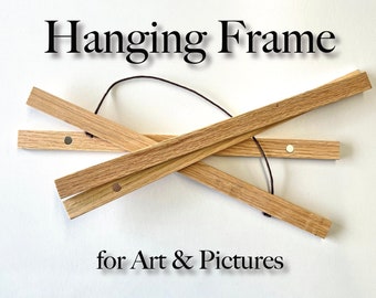 36" Magnetic Hanging Picture Frames | Wooden Hanging Canvas Poster Frames | Printed Marketplace
