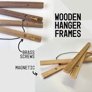 18&quot; houten hangende fotolijsten | Magnetische hangende canvas posterlijsten | Gedrukte marktplaats