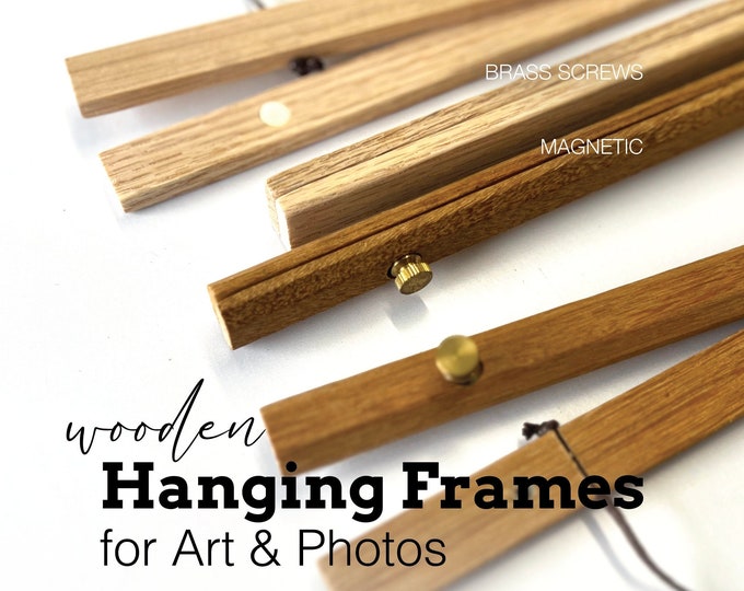 Wooden Magnetic Poster Frame for Art & Pictures | Picture Frame | Wall Hanging | Poster Hanger | Wooden Poster Hanger | Print Hanger