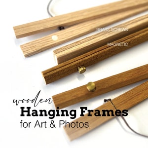 Magnetischer Posterrahmen aus Holz für Kunst & Bilder | Bilderrahmen | Wandbehang | Posterleiste | Posterleisten aus Holz | Print Aufhänger