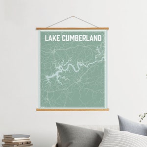 Lake Cumberland Kentucky Street Map Print | Lake Cumberland Magnetic Poster Frame | Printed Marketplace
