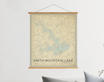 Smith Mountain Lake Map - Etsy