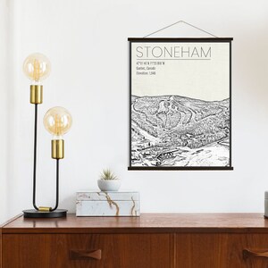 Stoneham Kanada Wintersportort Poster | Leinwand von Stoneham Mountain Resort | Gedruckter Marktplatz