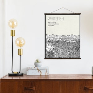 Whitefish Montana Ski Resort Druck | Leinwand Gemälde von Whitefish Ski Resort | Gedruckter Marktplatz