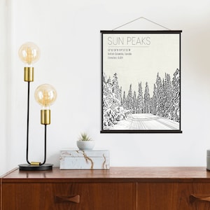 Sun Peaks Canada Ski Resort Print | Hängende Leinwand von Sun Peaks Ski Resort | Gedruckter Marktplatz