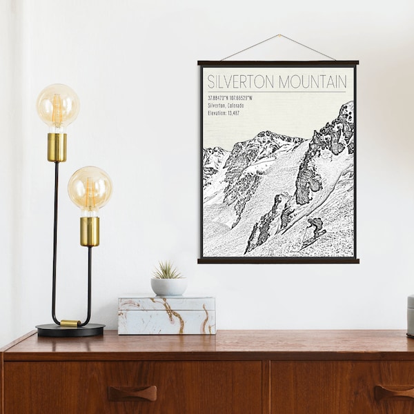 Silverton Mountain Colorado Ski Resort Print | Hanging Canvas of Silverton Mountain Ski Area | Printed Marketplace