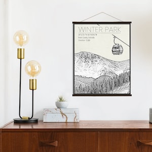 Winter Park Colorado Wintersportort Poster | Leinwand aufhängend Winter Park Ski Resort | Gedruckter Marktplatz