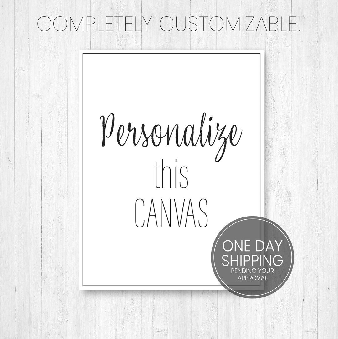 Personalized Canvas Sign, Personalized Canvas, Custom Canvas Print, Canvas Wall Decor