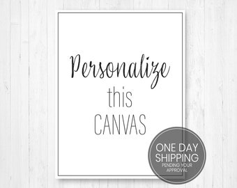 Personalized Canvas Sign, Personalized Canvas, Custom Canvas Print, Canvas Wall Decor, Personalized Text Sign | Printed Marketplace