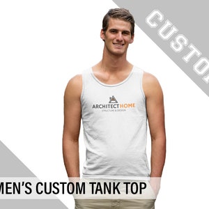 Customizable Logo Men&#39;s Tank by Printed Marketplace | Bella and Canvas