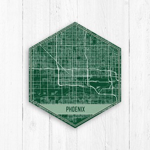 Toile hexagonale Phoenix Arizona par Imprimé Marketplace