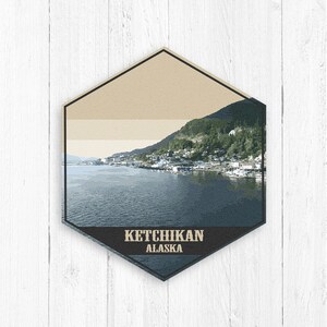Ketchikan Alaska Hexagon Illustration by Printed Marketplace