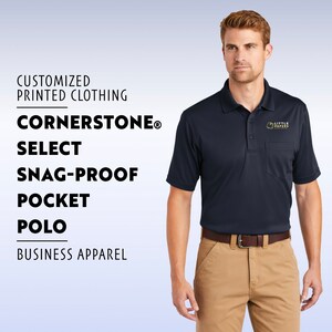 CornerStone® Select Snag-Proof Pocket Polo | Customized Pocket Polo | Custom Snag-Proof Polo