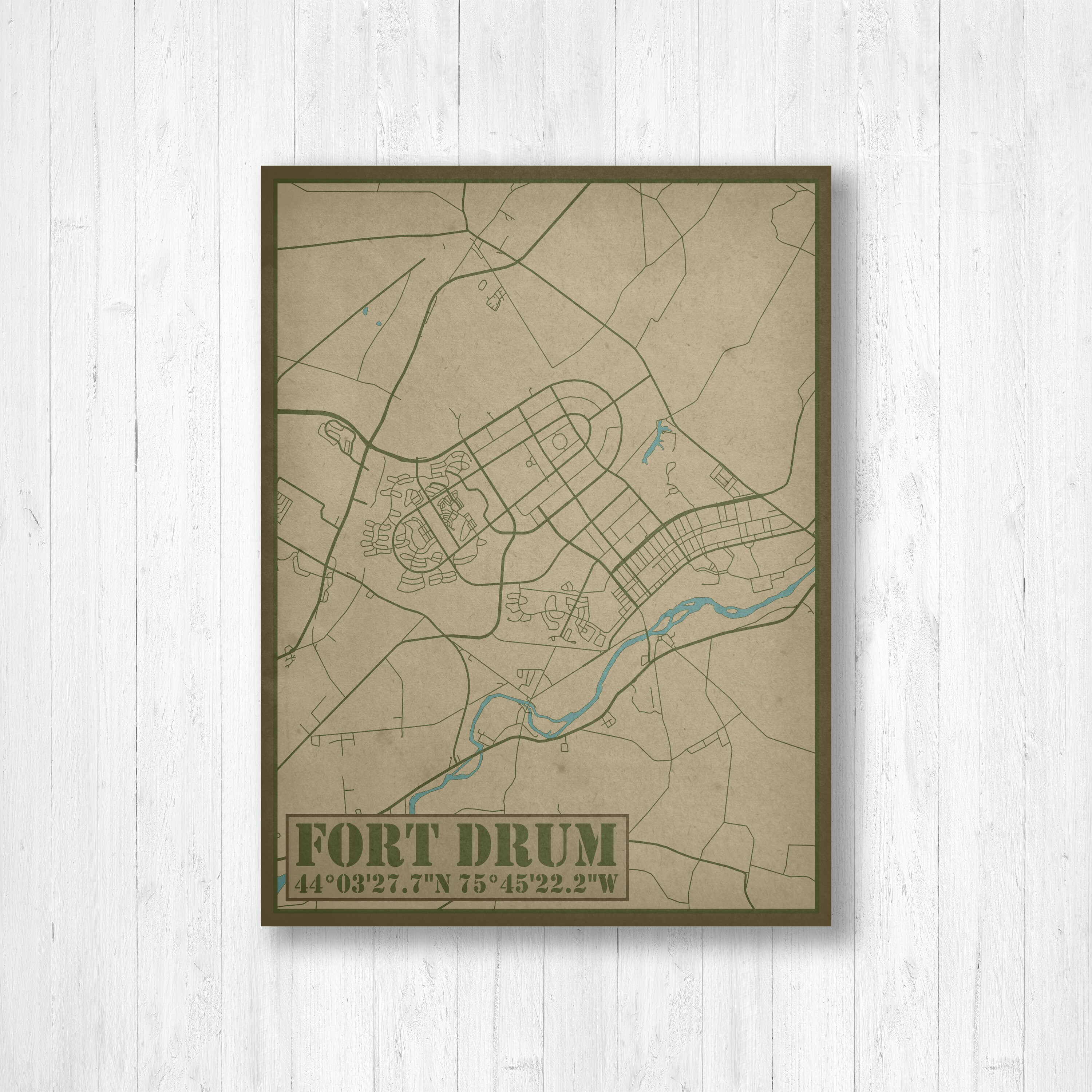 Fort Drum New York City Street Map Poster van Fort Drum New Etsy