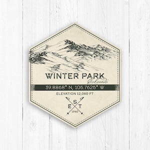 Winter Park Ski Hexagon Badge | Printed Marketplace