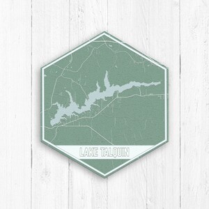 Lake Talquin Florida Hexagon Print, Lake Talquin Canvas, Nautical Map, Hexagon Canvas, Travel Collection, Lake Talquin Florida Canvas Print
