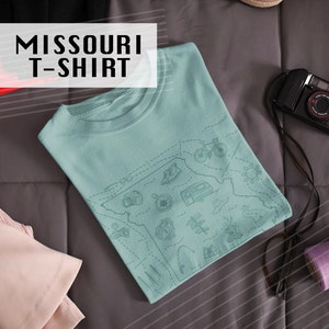 Illustrated Missouri State Shirt By Printed Marketplace