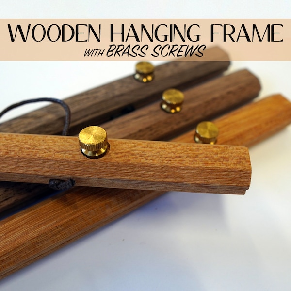 18" Brass Screw Hanger Frames | Hanging Poster Frames | Printed Marketplace