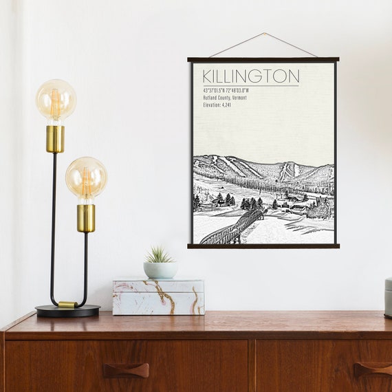 Killington Vermont Ski Resort Hanging Canvas Of Killington Etsy