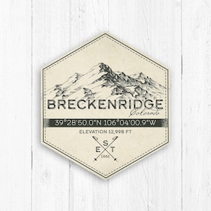 Breckenridge Ski Resort Hexagon Badge