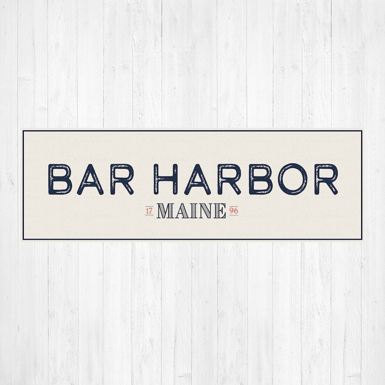 Bar Harbor Maine Gifts Acadia National Park Town Sign Home Etsy