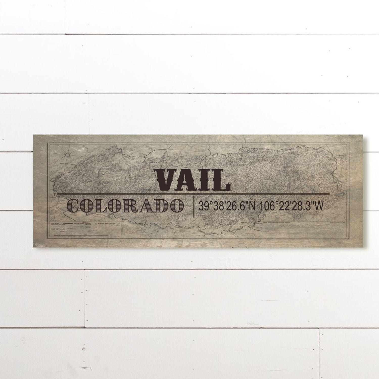 Vail Colorado Wall Canvas Vail Colorado Vintage Town Canvas Etsy