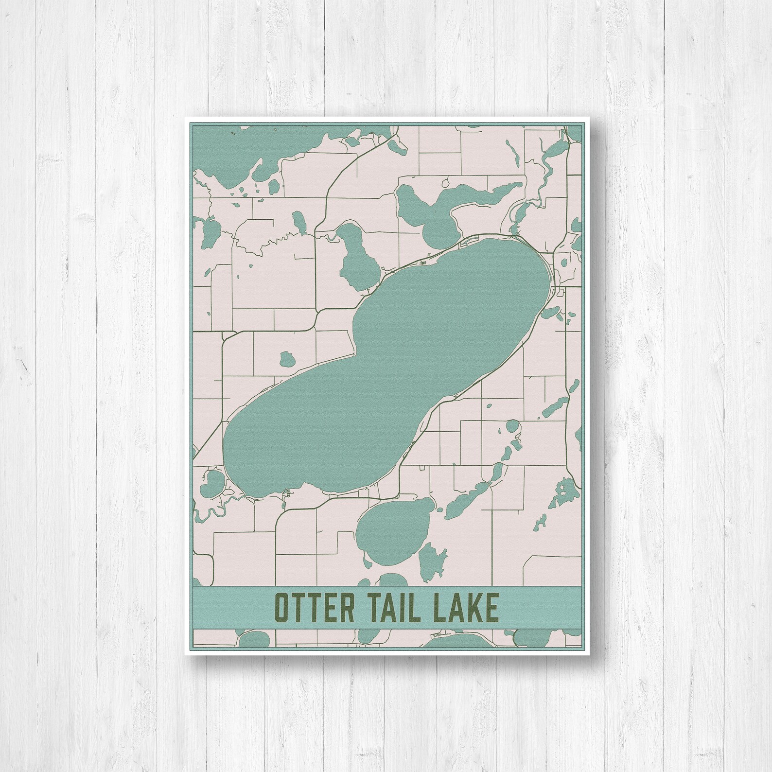 Otter Tail Lake Minnesota Map Print Otter Tail Lake Magnetic - Etsy
