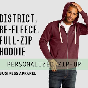District® Re-Fleece Full-Zip Hoodie | Custom Full-Zip | Custom Hoodie