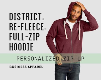 District® Re-Fleece Full-Zip Hoodie | Custom Full-Zip | Custom Hoodie