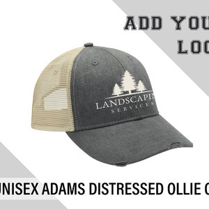 Personalized Adams Distressed Ollie Cap | Custom Trucker Cap | Printed Apparel
