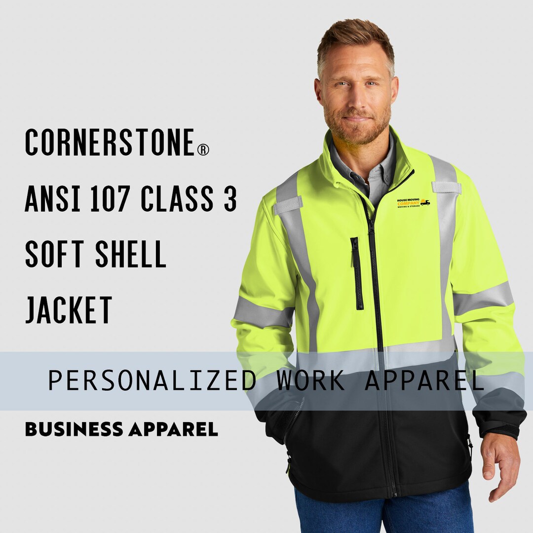 Cornerstone® ANSI 107 Class Soft Shell Jacket Personalized