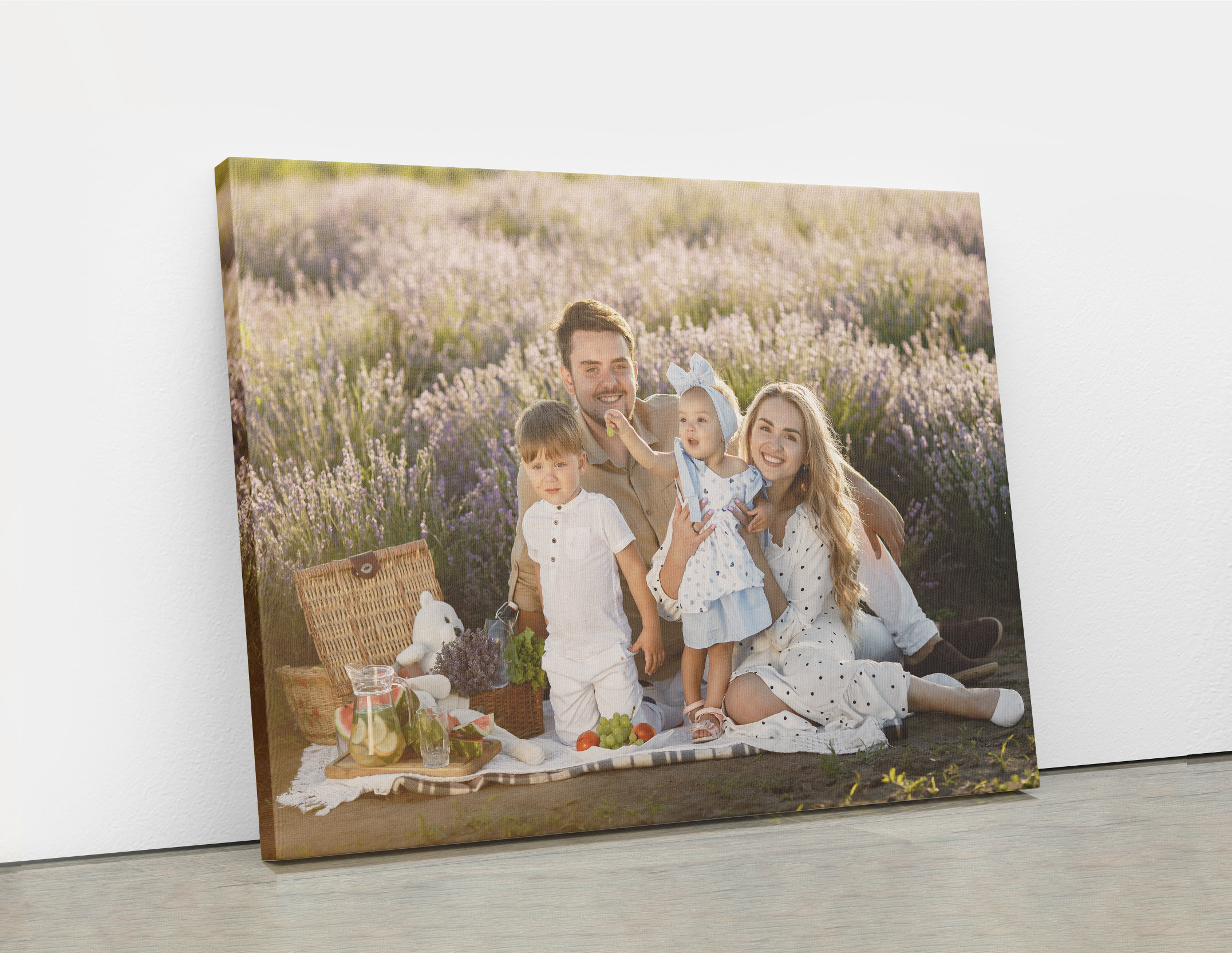 Customizable Family Photo Canvas, Personalized Family Canvas