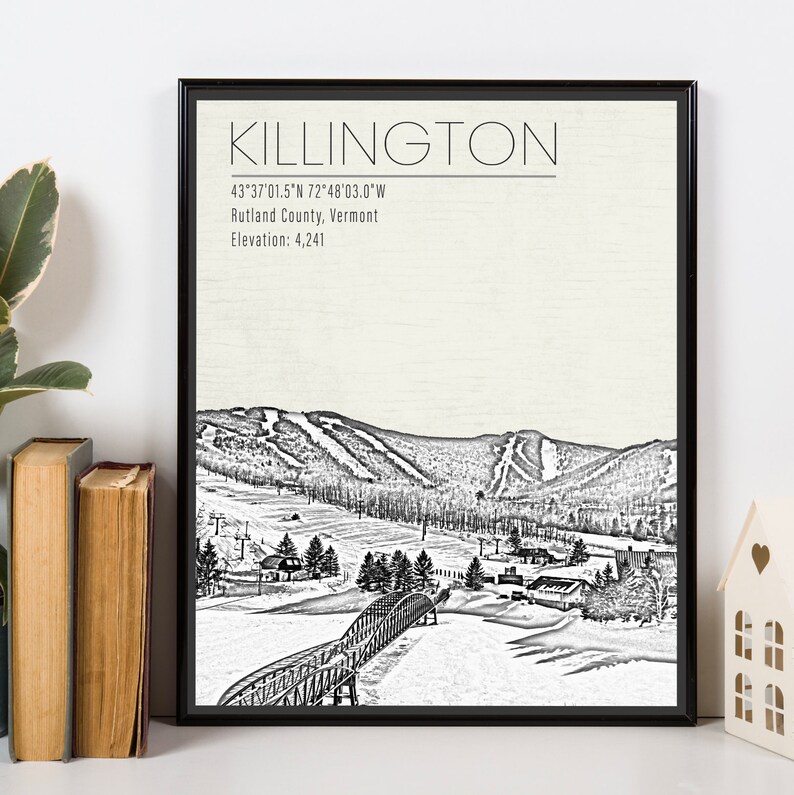Killington Vermont Ski Resort Hanging Canvas Of Killington Etsy