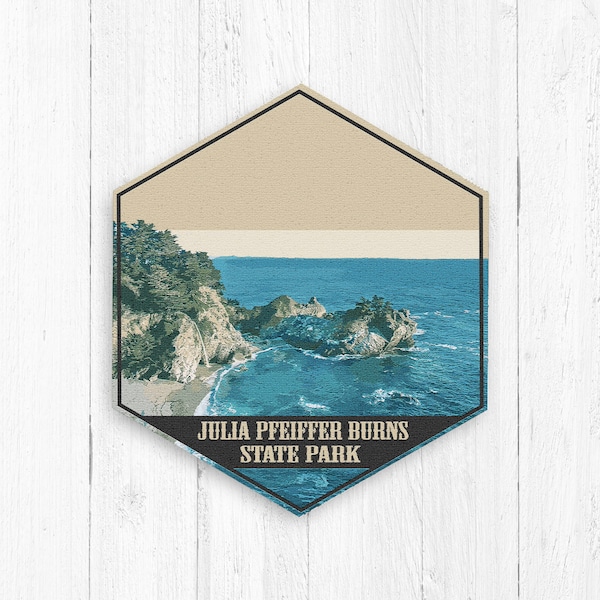 Julia Pfeiffer Burns State Park California Hexagon Canvas by Printed Marketplace