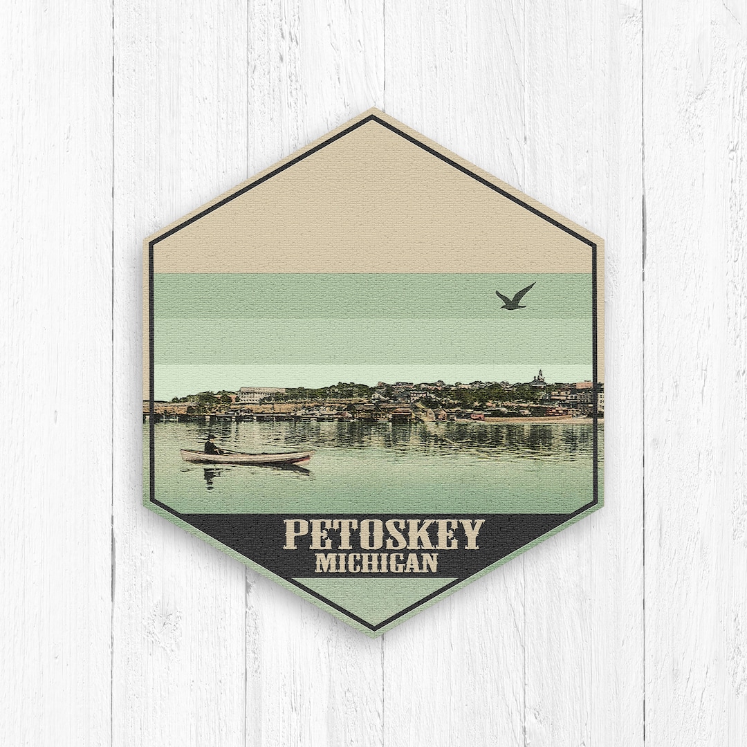Petoskey Michigan Print, Petoskey Canvas, Petoskey Wall Decor, Petoskey