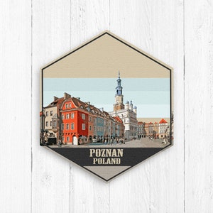 Poznan Poland Hexagon Print by Printed Marketplace