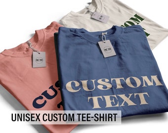 Unisex Custom Tee-Shirt | Personalized Funny Text Tshirt | By Printed Marketplace