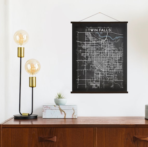 Twin Falls Idaho Charcoal Street Map | Hanging Canvas Map of Twin Falls | Printed Marketplace - Etsy Twin Falls Idaho Charcoal Street Map | Hanging Canvas Map of Twin Falls | Printed Marketplace - Etsy