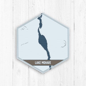 Tela hexagonal do Lago Mohave Nevada da Impresso Marketplace