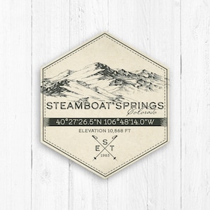 Steamboat Ski Resort Hexagon Badge by Printed Marketplace
