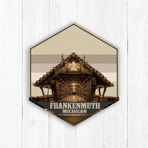Frankenmuth Michigan Hexagon Canvas, Frankenmuth Hexagon, Michigan Art Decor, Frankenmuth Michigan Canvas Print, Frankenmuth Wall Art