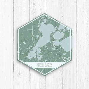 Gull Lake Minnesota Hexagon Canvas by Printed Marketplace
