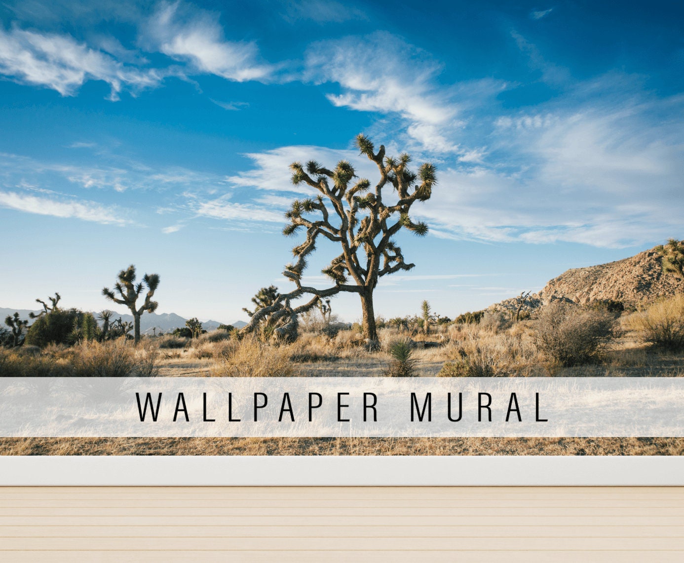 Joshua Tree Wallpaper Southwest Desert Mural Mural Printed Etsy