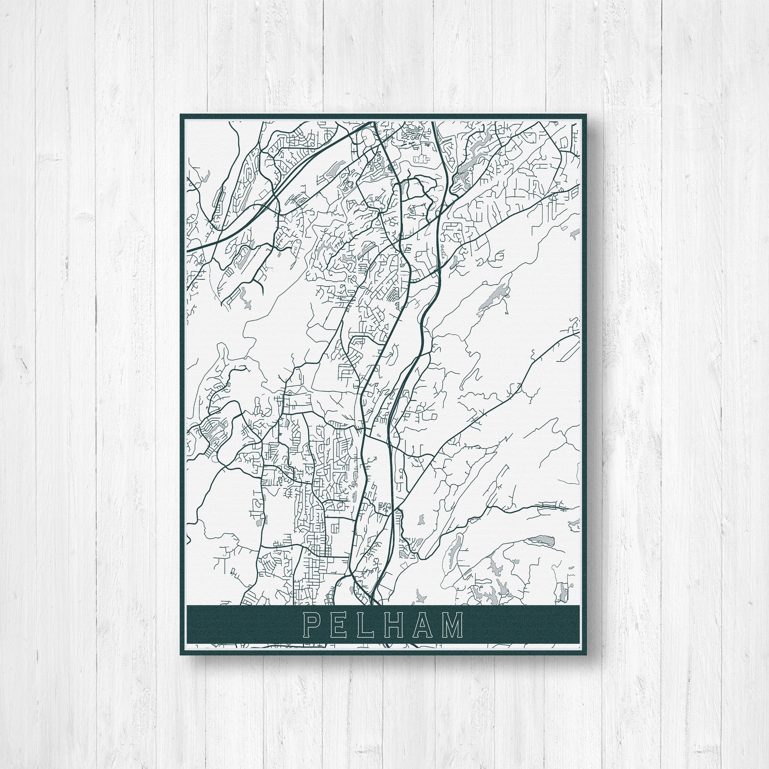 Pelham Alabama Street Map Print by Printed Marketplace Etsy
