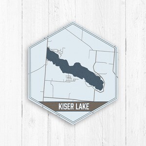 Kiser Lake Ohio Hexagon Lake Map by Printed Marketplace
